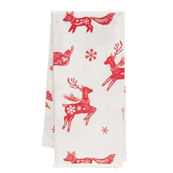 The Yuletide Forest Folklore Dish Towel
