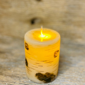 Birch Style Moving Flame Candle