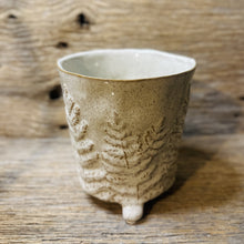 Load image into Gallery viewer, Fern Embossed Ceramic Planter
