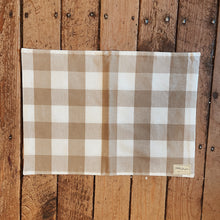 Load image into Gallery viewer, Wicklow Buffalo Check Natural Placemat &amp; Napkin Setting
