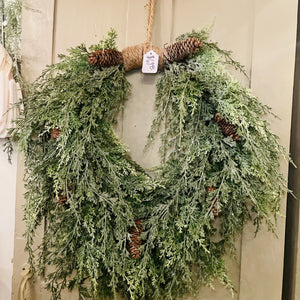 Glistening Cedar Wreath