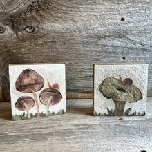 Load image into Gallery viewer, Mushrooms and Snails Wood Signs
