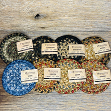 Load image into Gallery viewer, 4&quot; Round Braided Coasters
