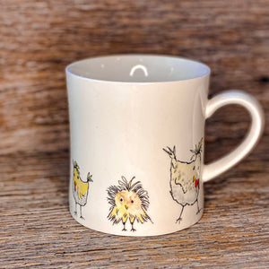 Hilariously cute ceramic mugs ideal for someone who loves their chickens as much as they love their morning coffee! 