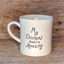 Load image into Gallery viewer, Hilariously cute ceramic mugs ideal for someone who loves their chickens as much as they love their morning coffee! 
