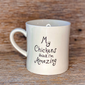 Hilariously cute ceramic mugs ideal for someone who loves their chickens as much as they love their morning coffee! 